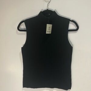G Knitwear Black Sleeveless Shell Sweater Top NWT